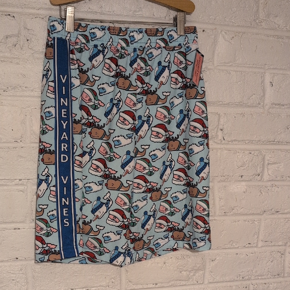 Vineyard Vines Light Blue Santa Performance Shorts